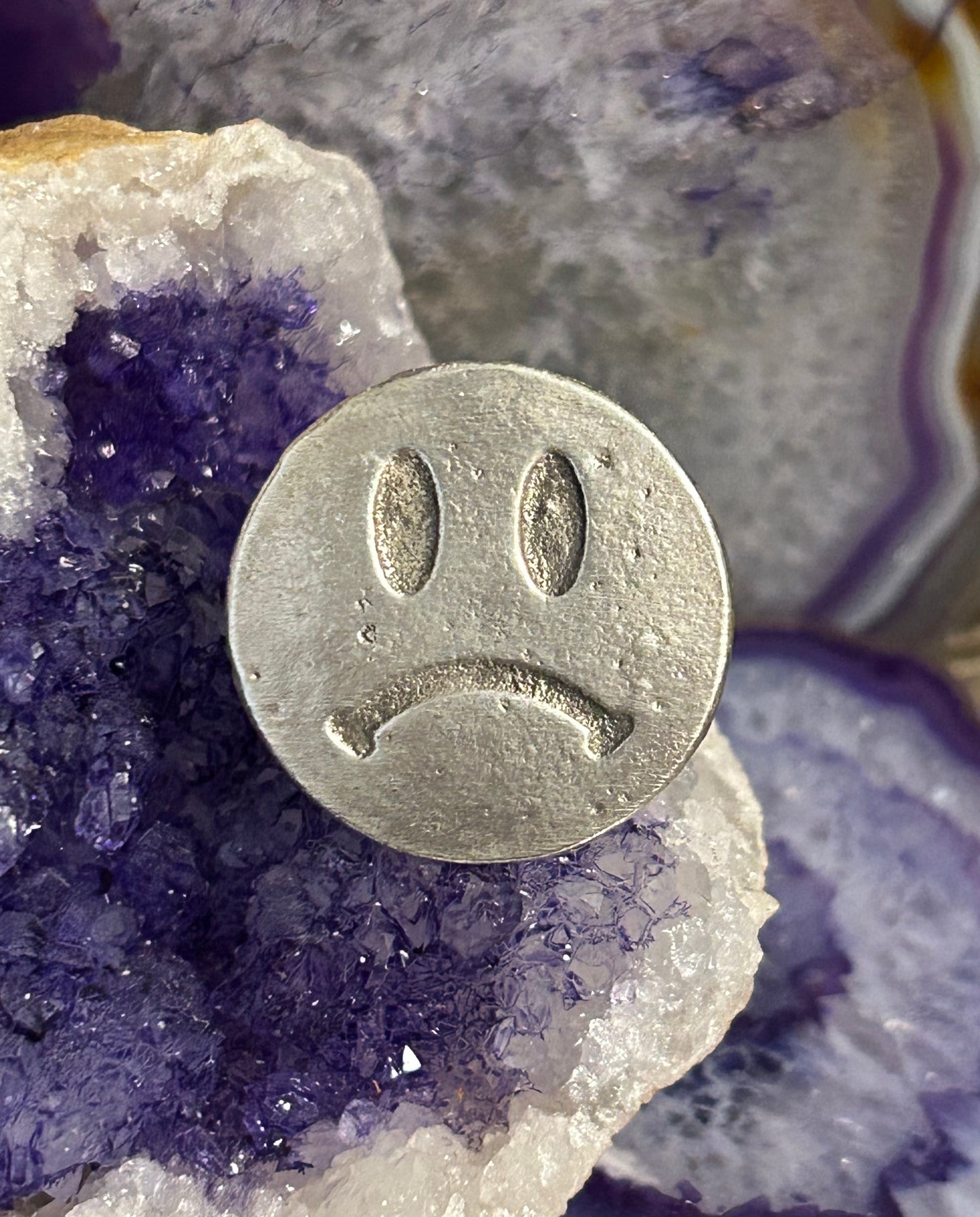 *MADE TO ORDER* Guz Love’s SAD FACE Sterling Silver Ring