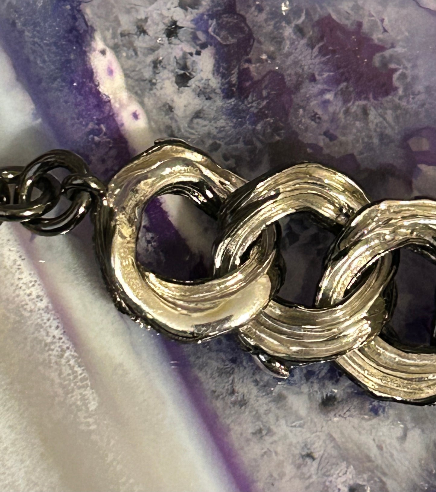 STEPHEN DWECK Fortuna Branch Sterling Silver, Diamonds, & Sapphire Link Bracelet