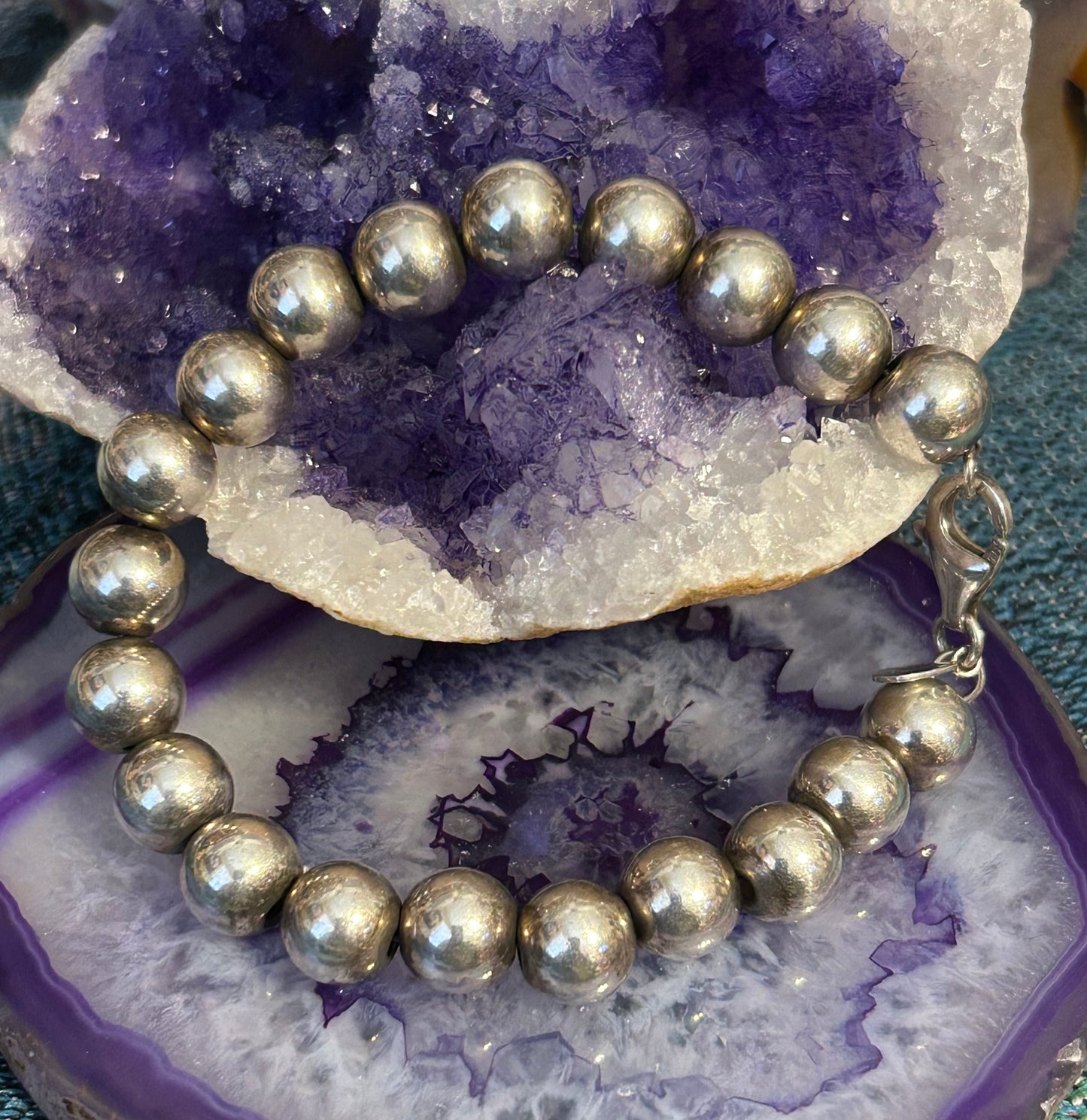 Vintage Sterling Silver Silpada 9mm Ball Bracelet