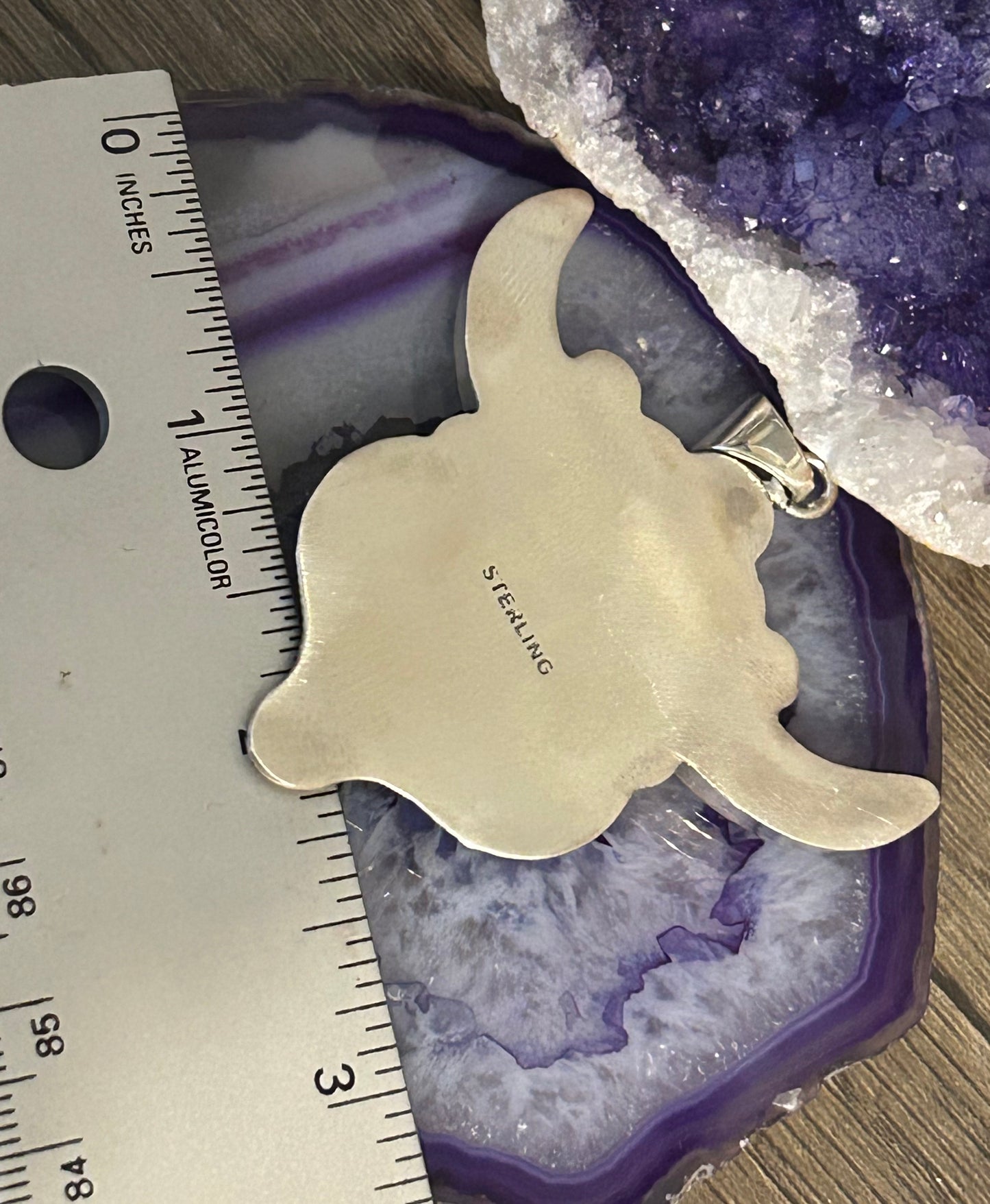 Sterling Silver Turquoise Multistone Longhorn Bull Pendant