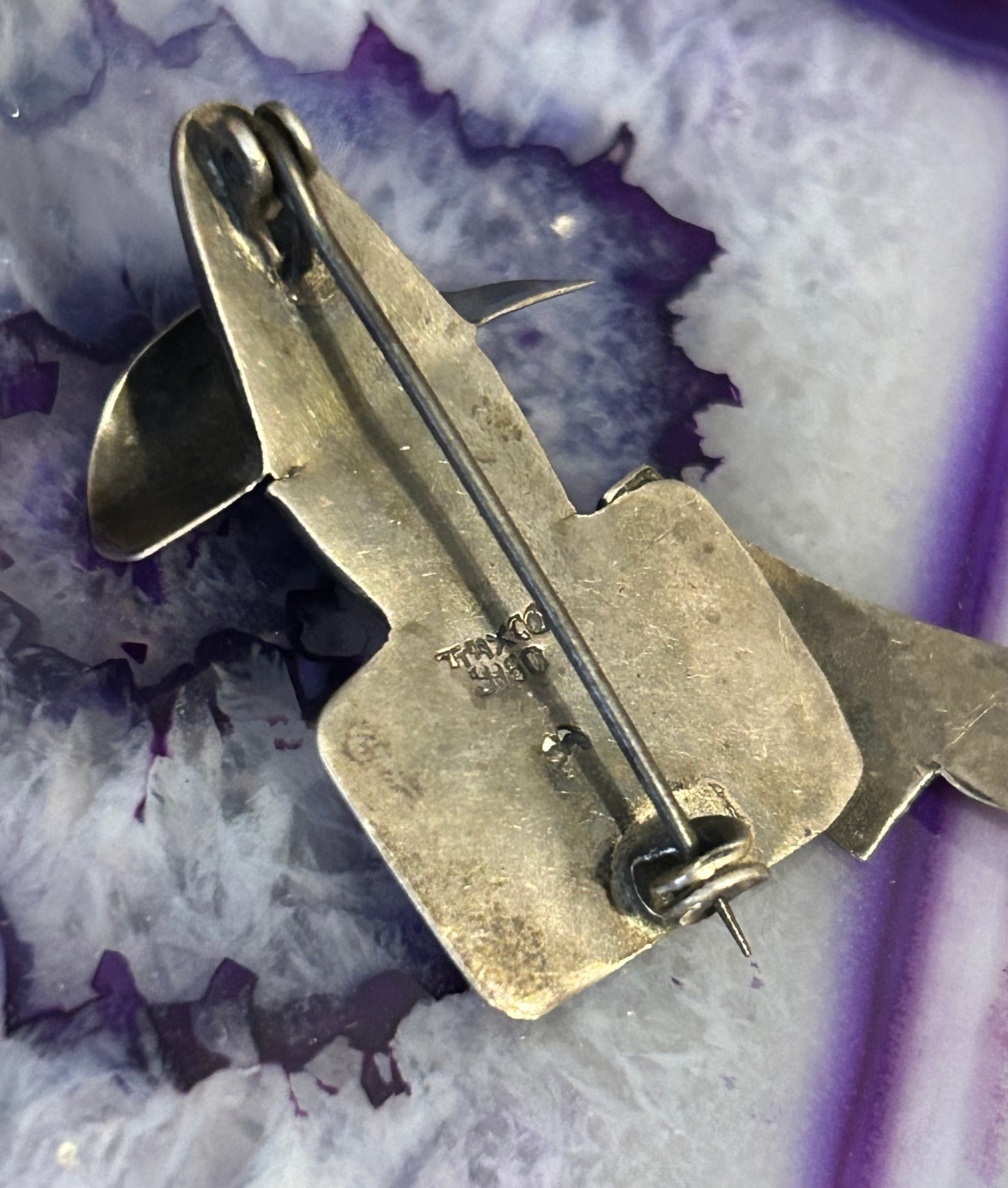 950 Silver Taxco Mexico Matador Mask Face Rare Brooch Pin