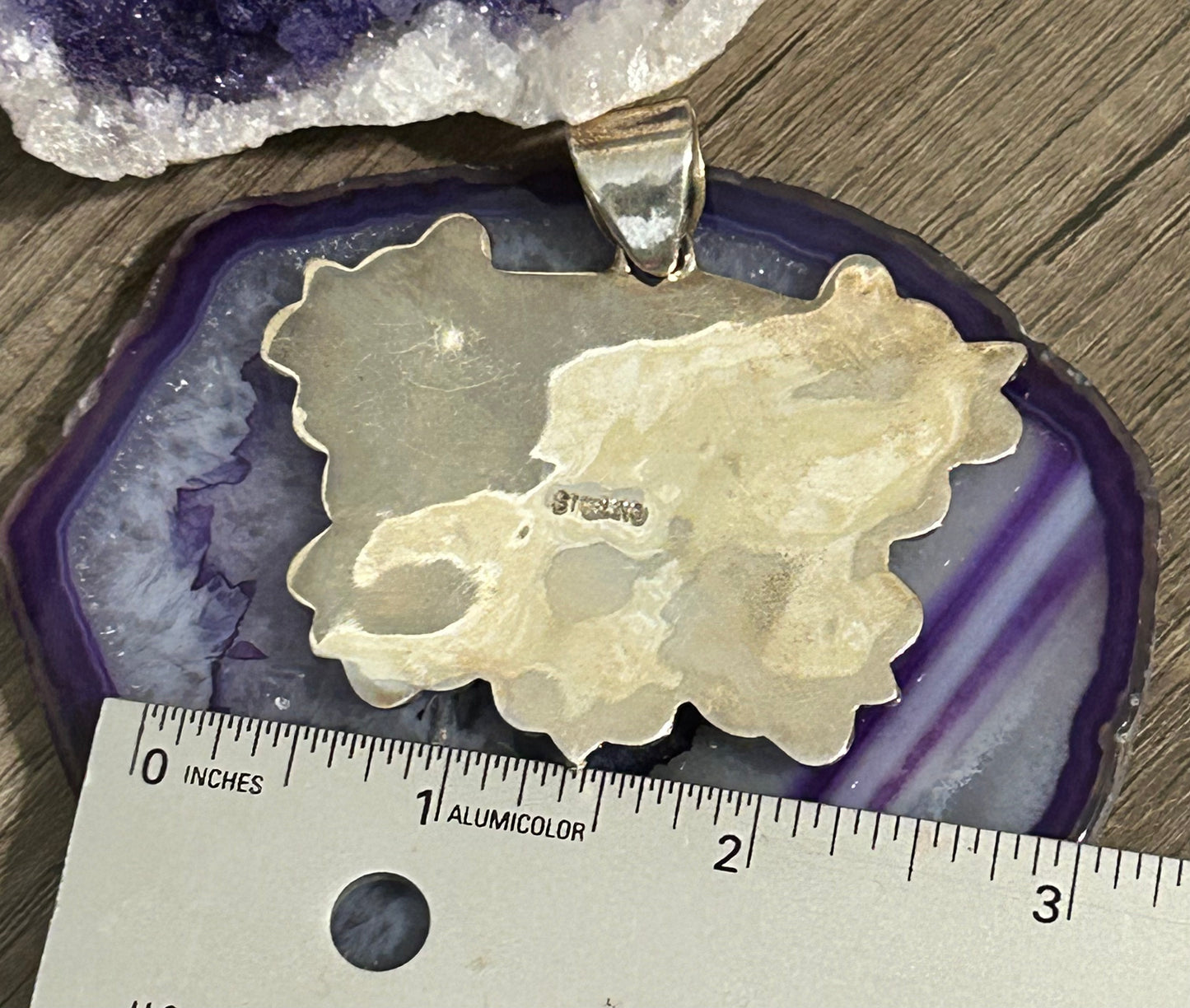 Sterling Silver Purple Mojave Turquoise Statement Butterfly Pendant