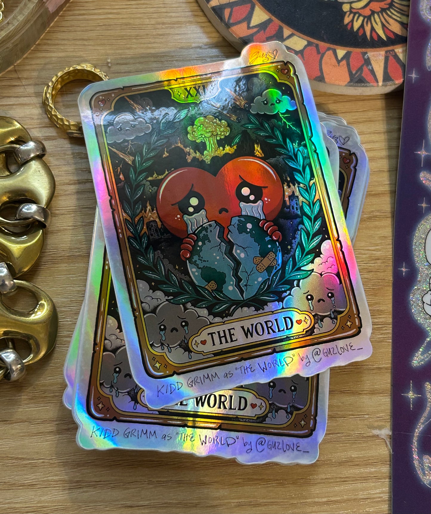 KID GRIMM as “THE WORLD” Card Sticker