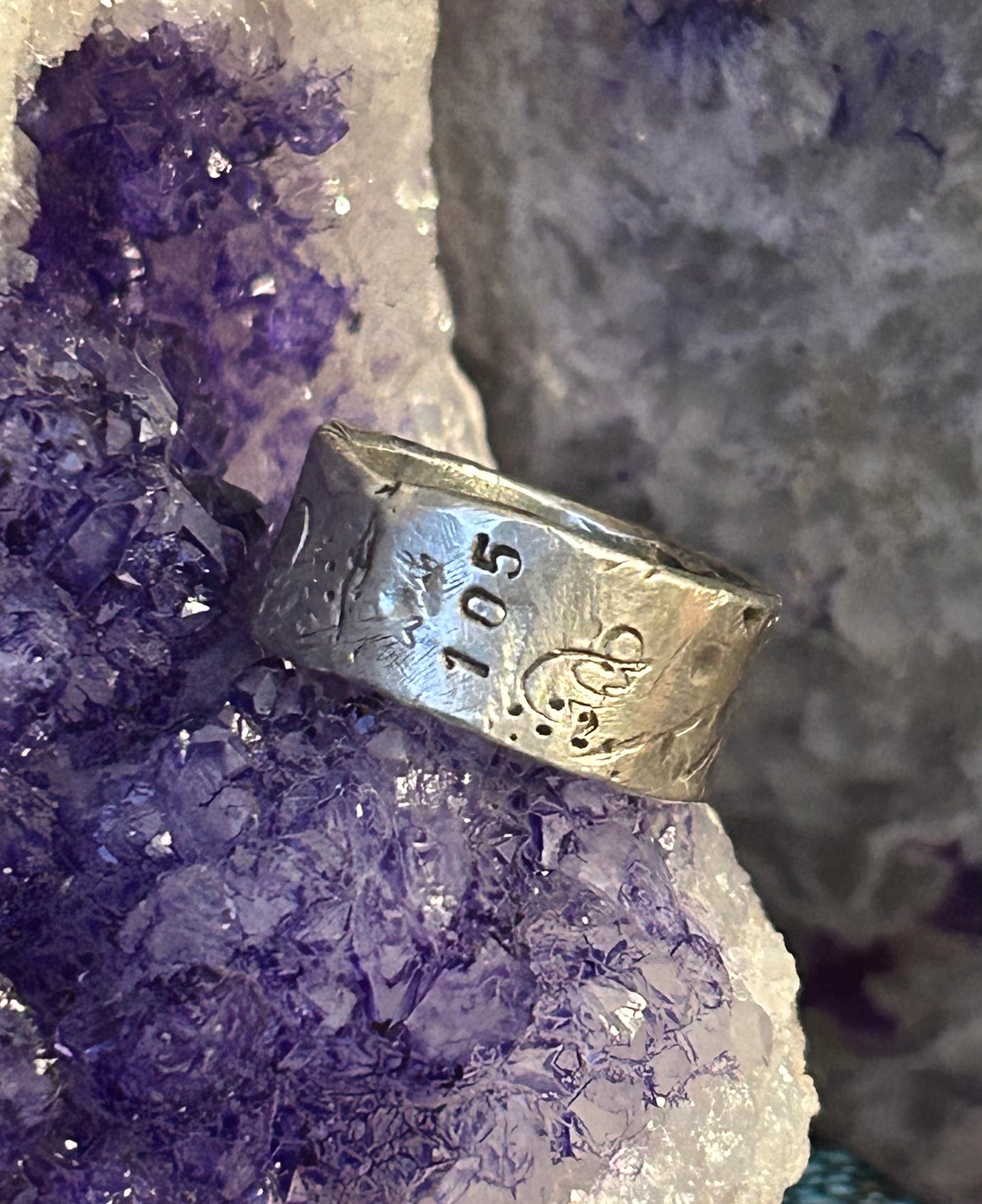 GUZ LOVE NO.105 • 14K Gold/Sterling Silver “Apocalypse” Heart Band • Size 6.75