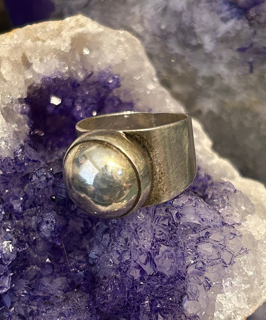 Vintage Sterling Silver CII Mexico Chunky Dome Ring Size 7.25
