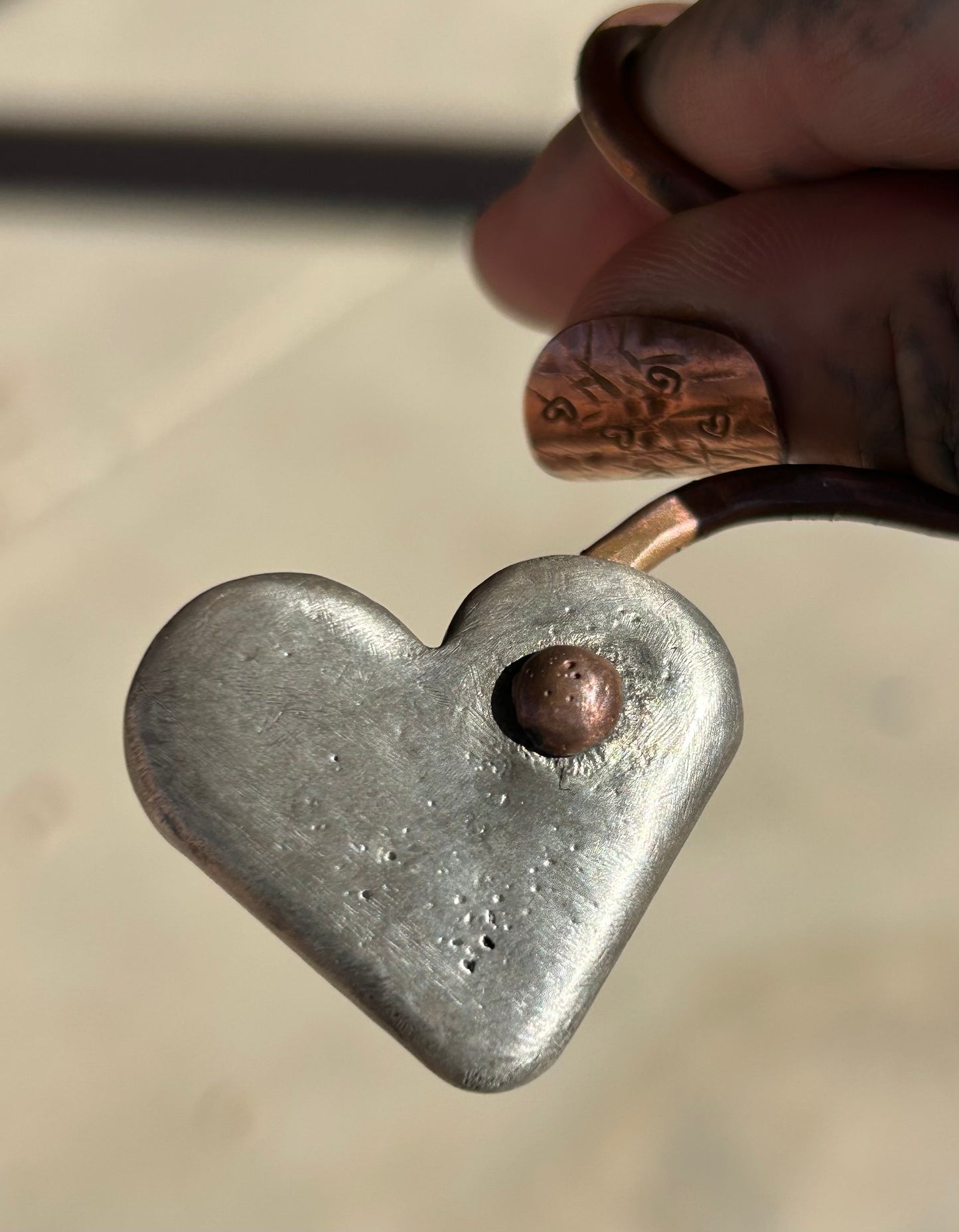 GUZ LOVE NO.54 • Mixed Metal Sterling & Copper Handmade Collar Necklace