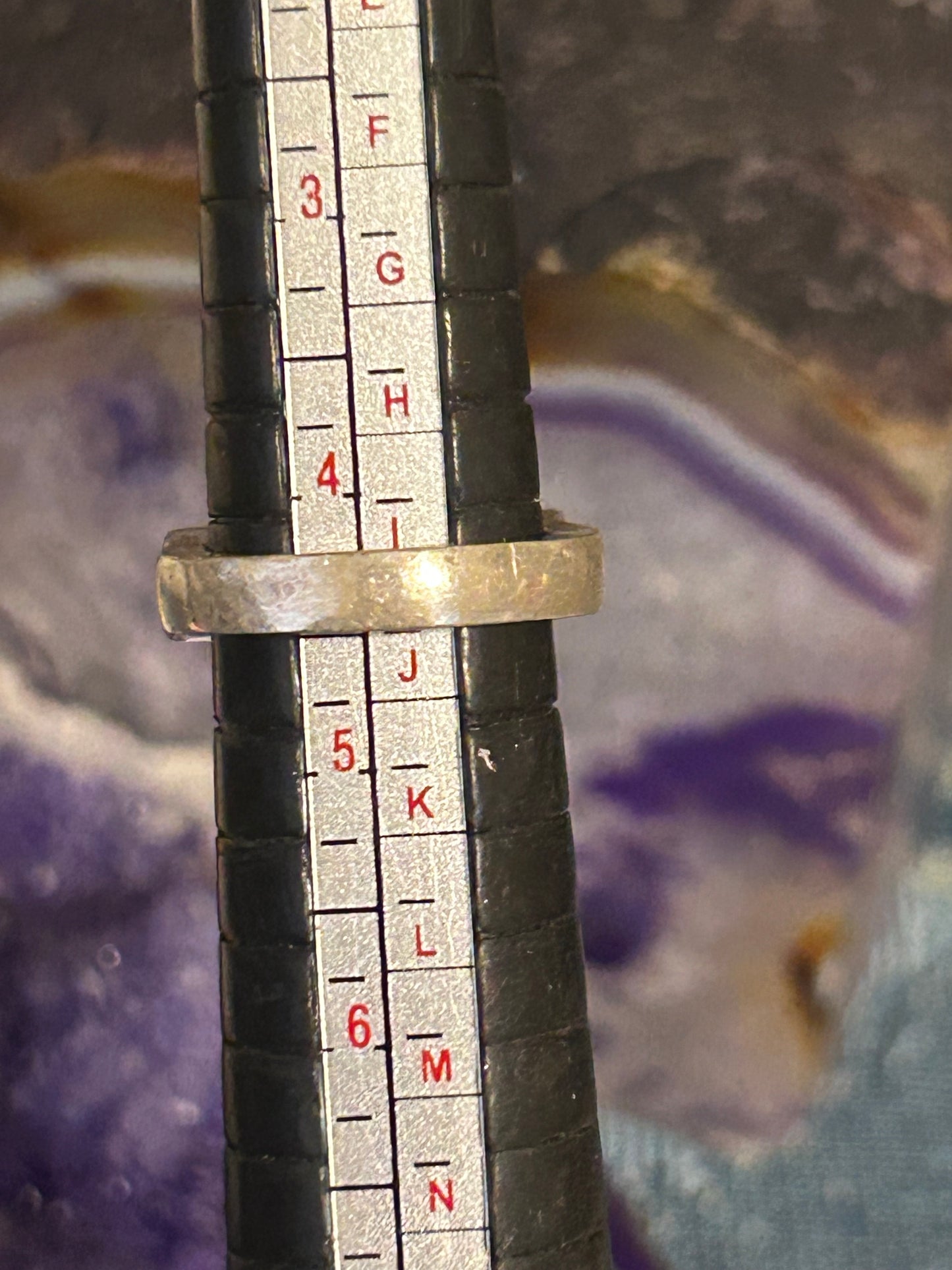 Sterling Silver Spiny Oyster Inlay Signet Shaped Native American Ring Size 4.25