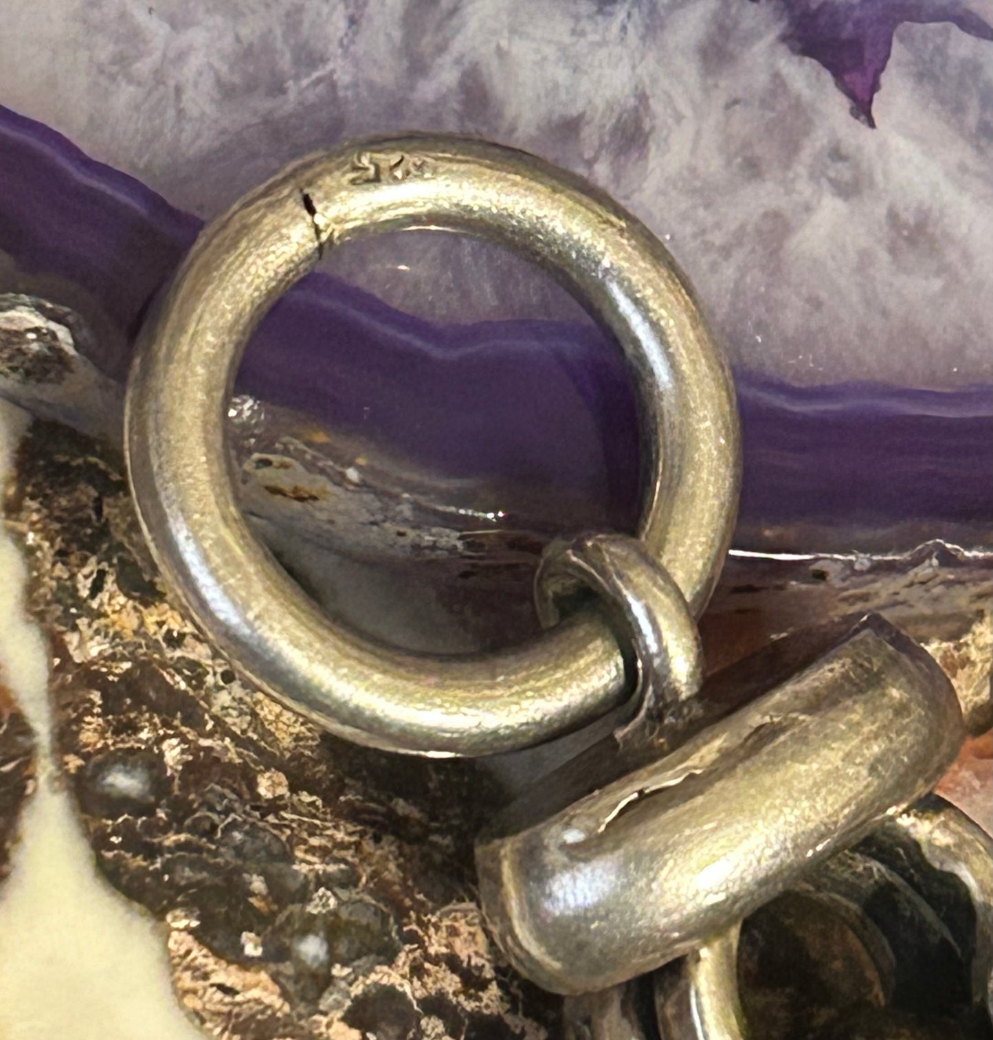 Vintage Sterling Silver 925 Chunky Link Toggle Bracelet