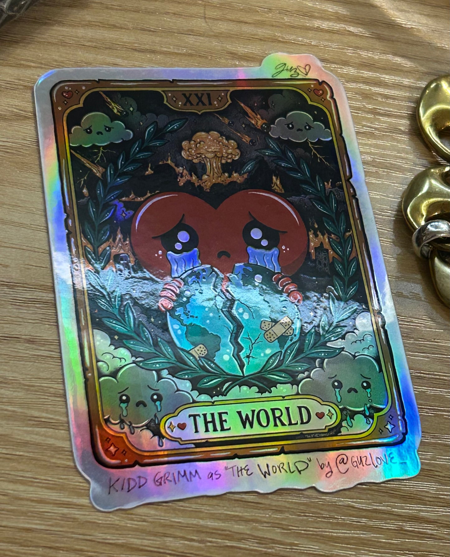 KID GRIMM as “THE WORLD” Card Sticker
