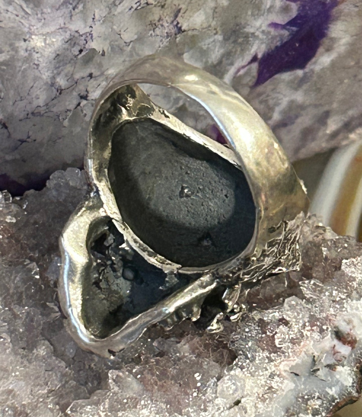 Sterling Silver Taxco Mexico Skull With Skulls Ring Size 10