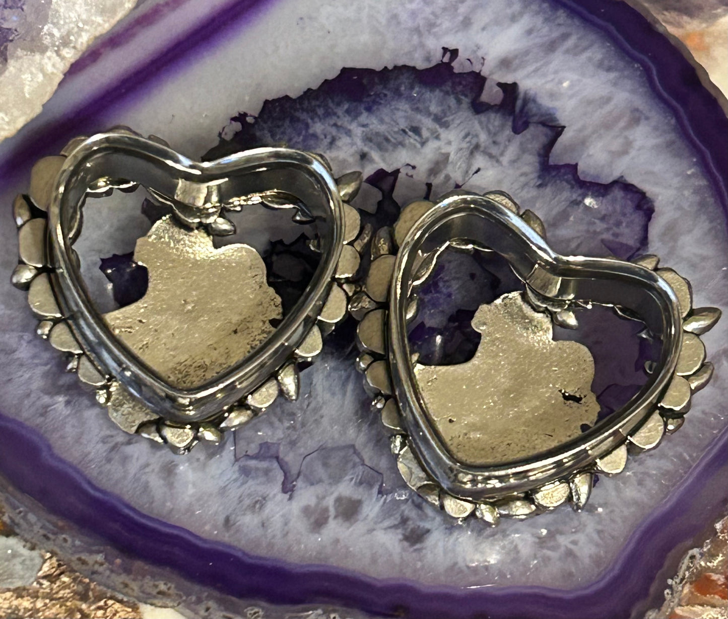Love Eternal Skeletons Heart Eyelet Plugs • Size 1 Inch