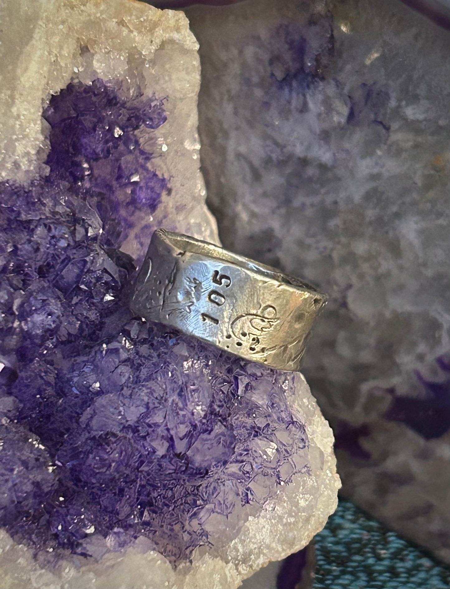 GUZ LOVE NO.105 • 14K Gold/Sterling Silver “Apocalypse” Heart Band • Size 6.75