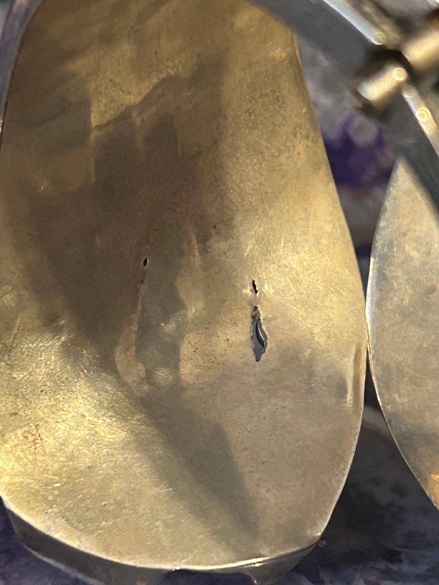 Vintage Sterling Silver Mexico Turquoise & Ball Clamper Hinge Bracelet