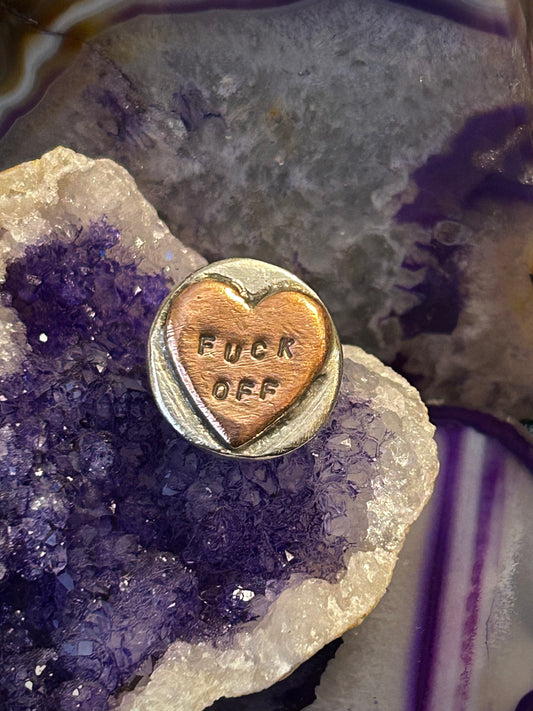 GUZ LOVE SWEETHEART RING 2.0 • “F*CK OFF”