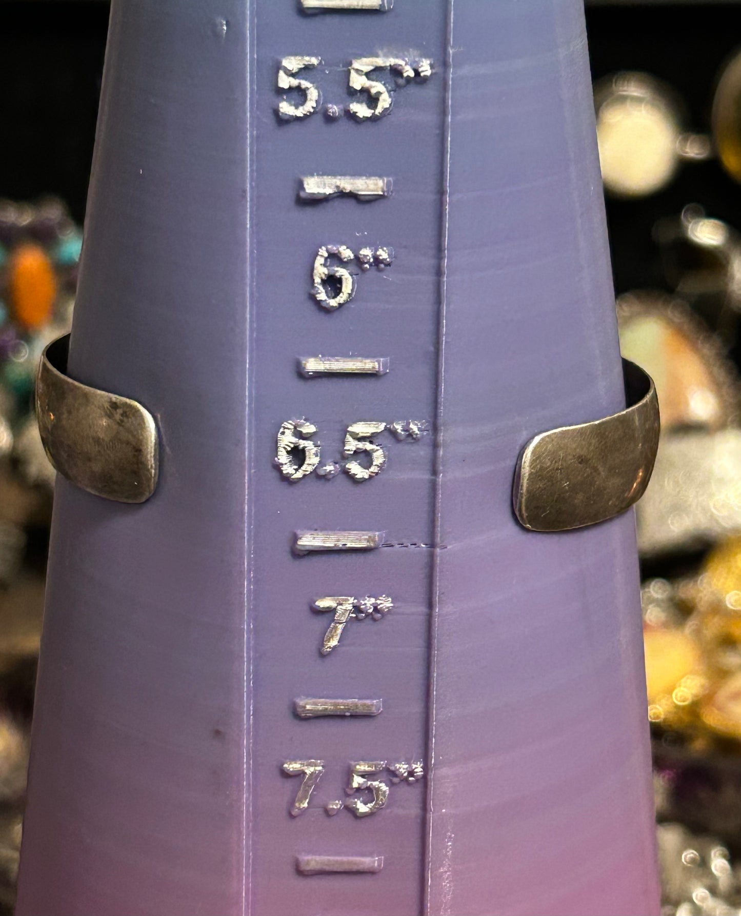 Vintage Sterling Silver Large Turquoise Lapis Etc Composite Stone Cuff Bracelet