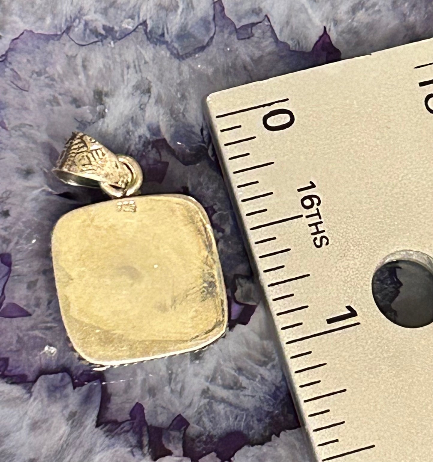 Sterling Silver And Mojave Turquoise Six Dice Pendant