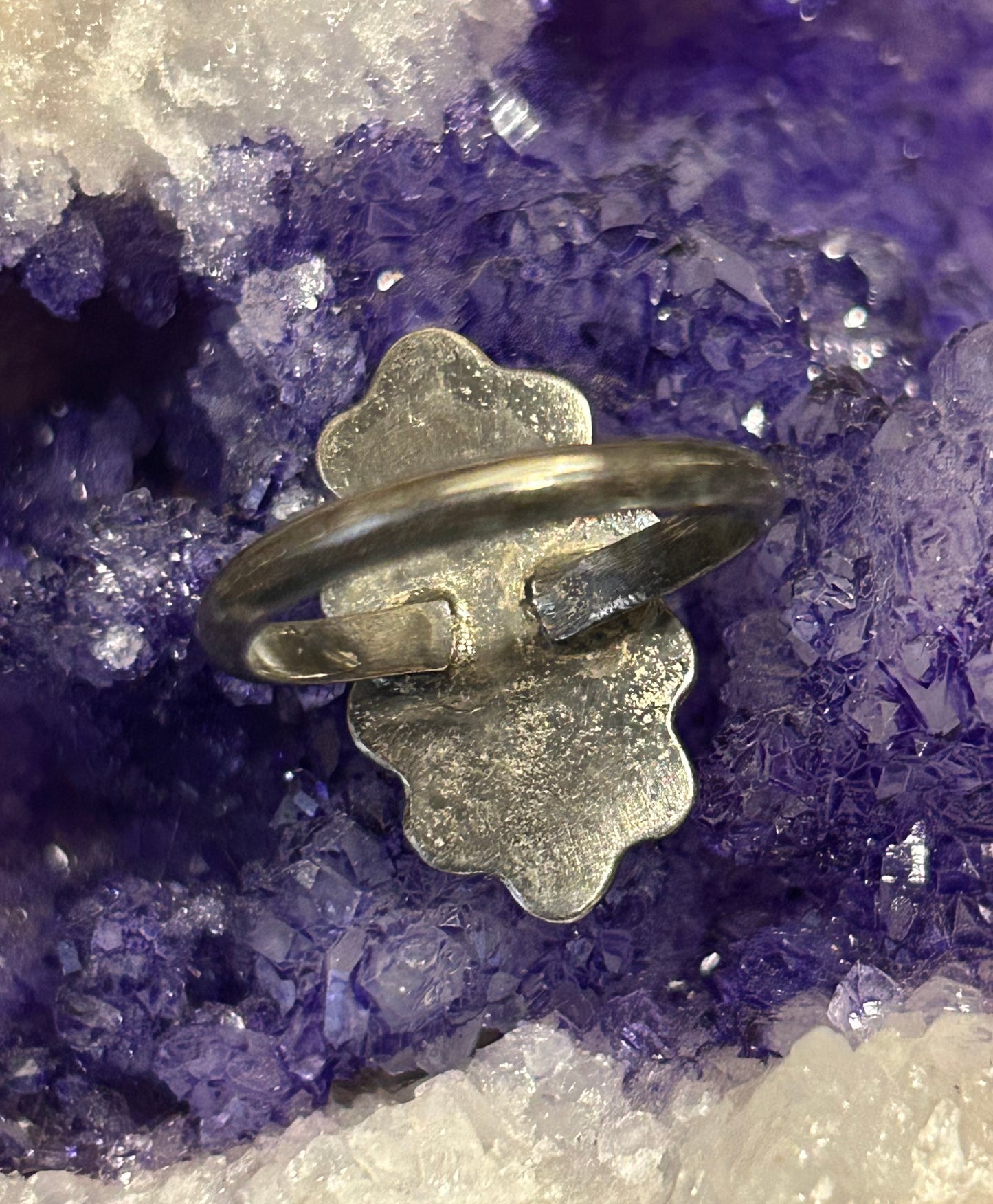 Vintage Sterling Silver Turquoise Ring Size 8