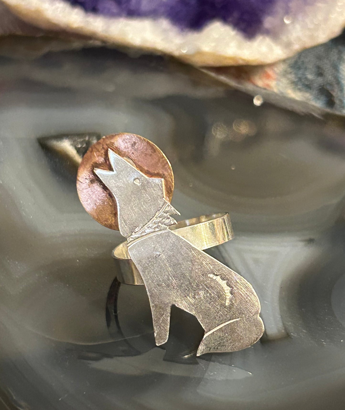 GuzFurbished Howling Sterling Adjustable Ring